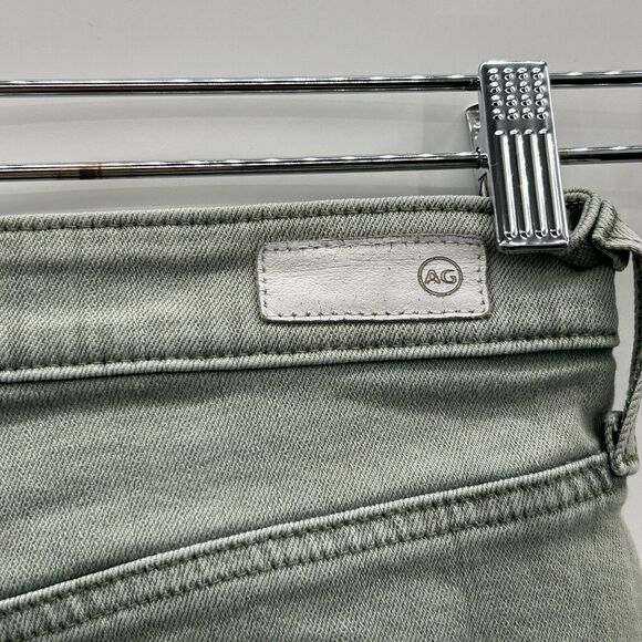 AG The Etta High Waisted‎ Wide Leg Crop Jeans Women’s 31 (32/25) Sage Green - Picture 8 of 12